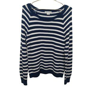 Liz Claiborne Striped Pullover Sweater Size M